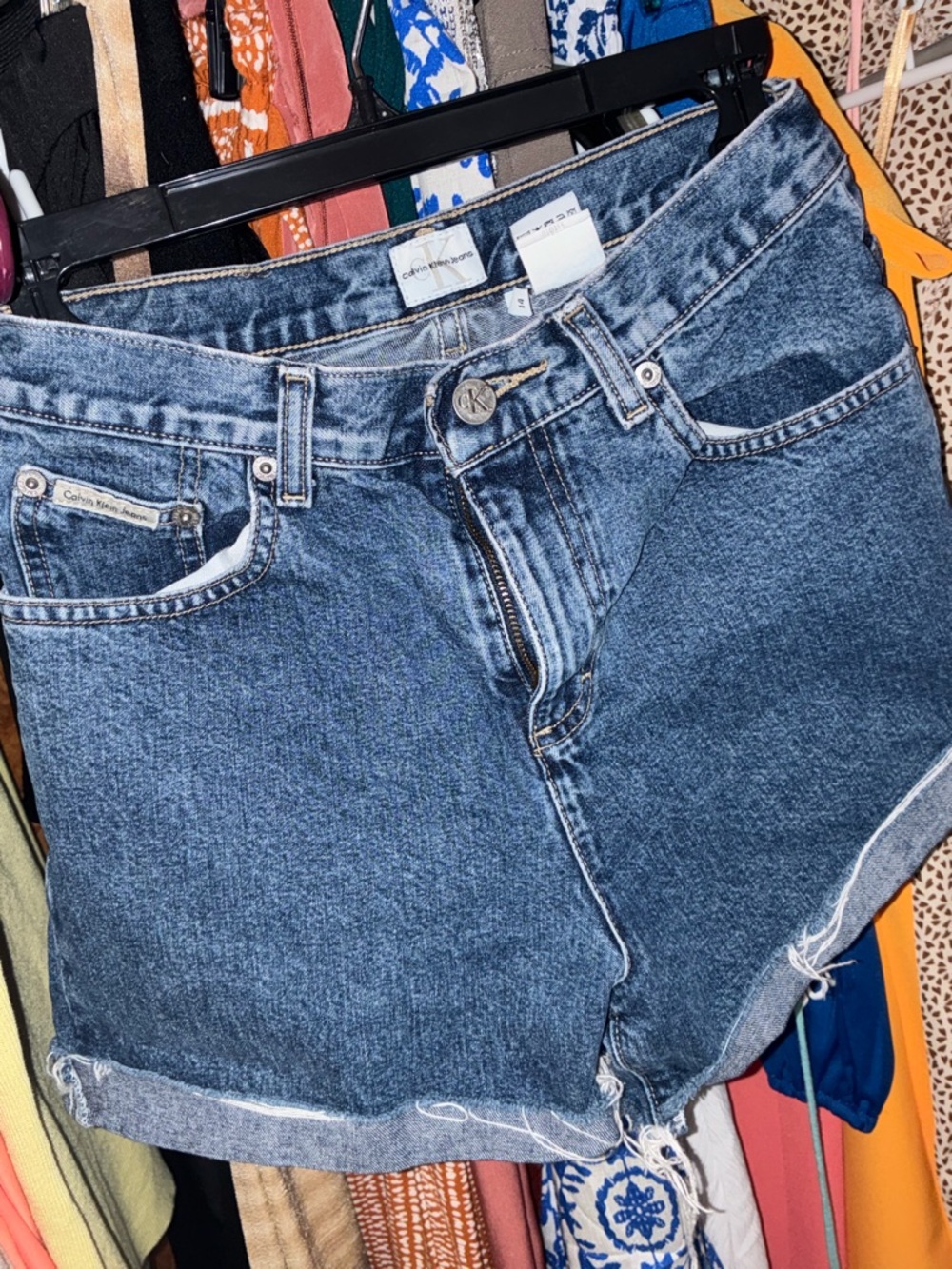 Calvin Klein Jeans Dark Blue Denim Jean Shorts